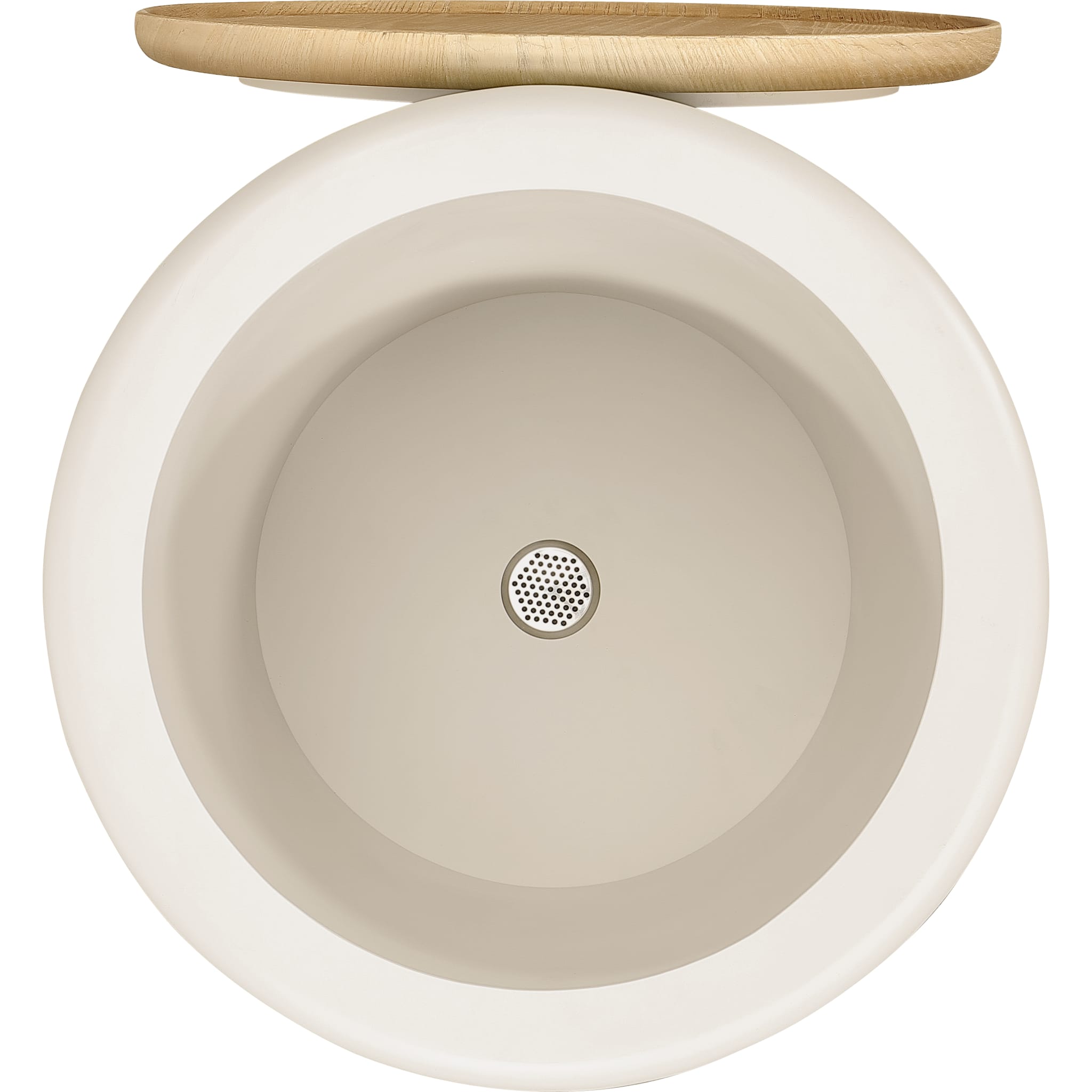 Oskar Lift Top Round End Table in Barley