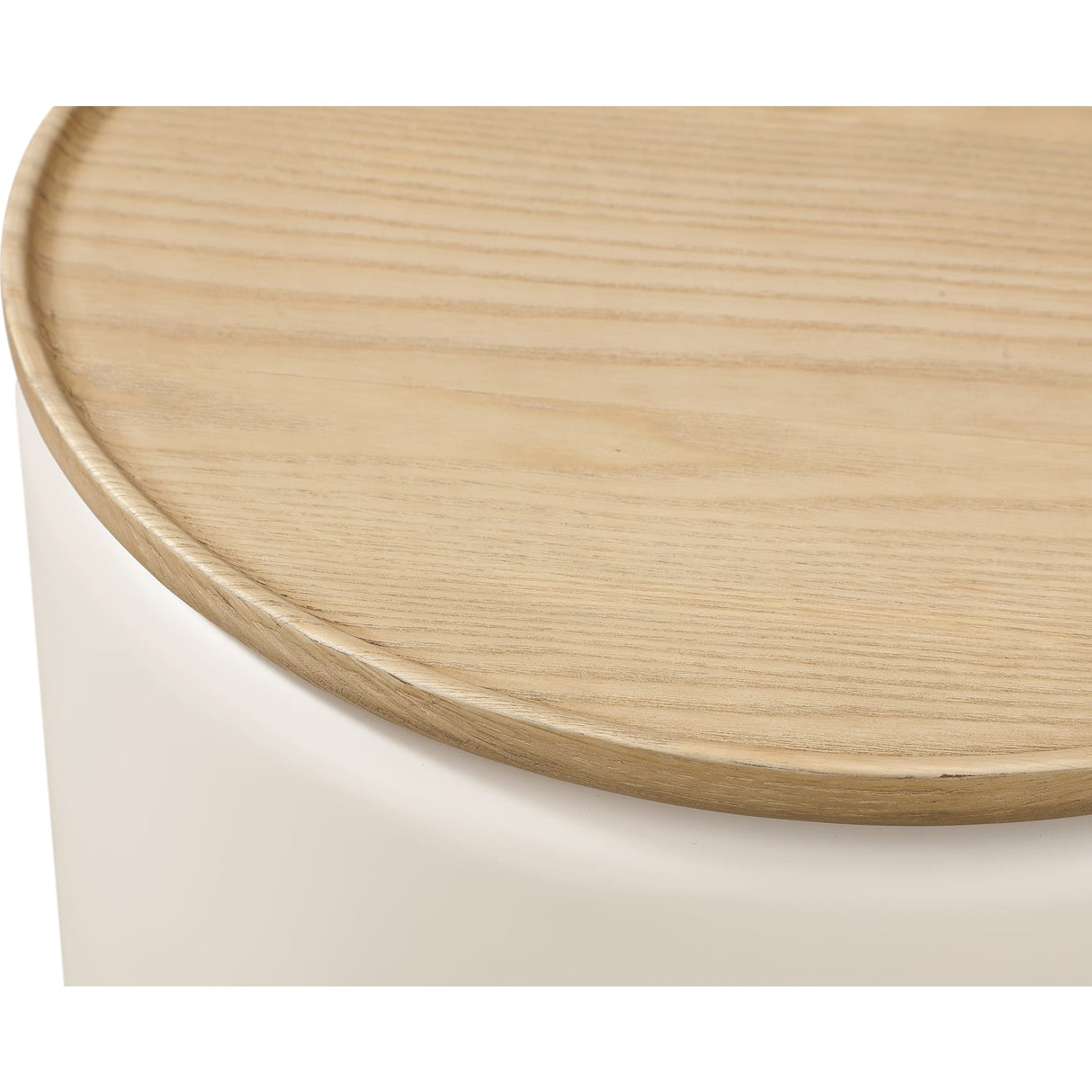 Oskar Lift Top Round End Table in Barley