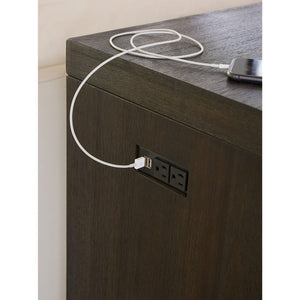 Oxford Gathering Table with USB/Power in Basalt Grey