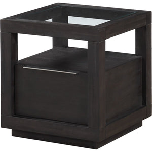 Oxford One Drawer End Table in Basalt Grey