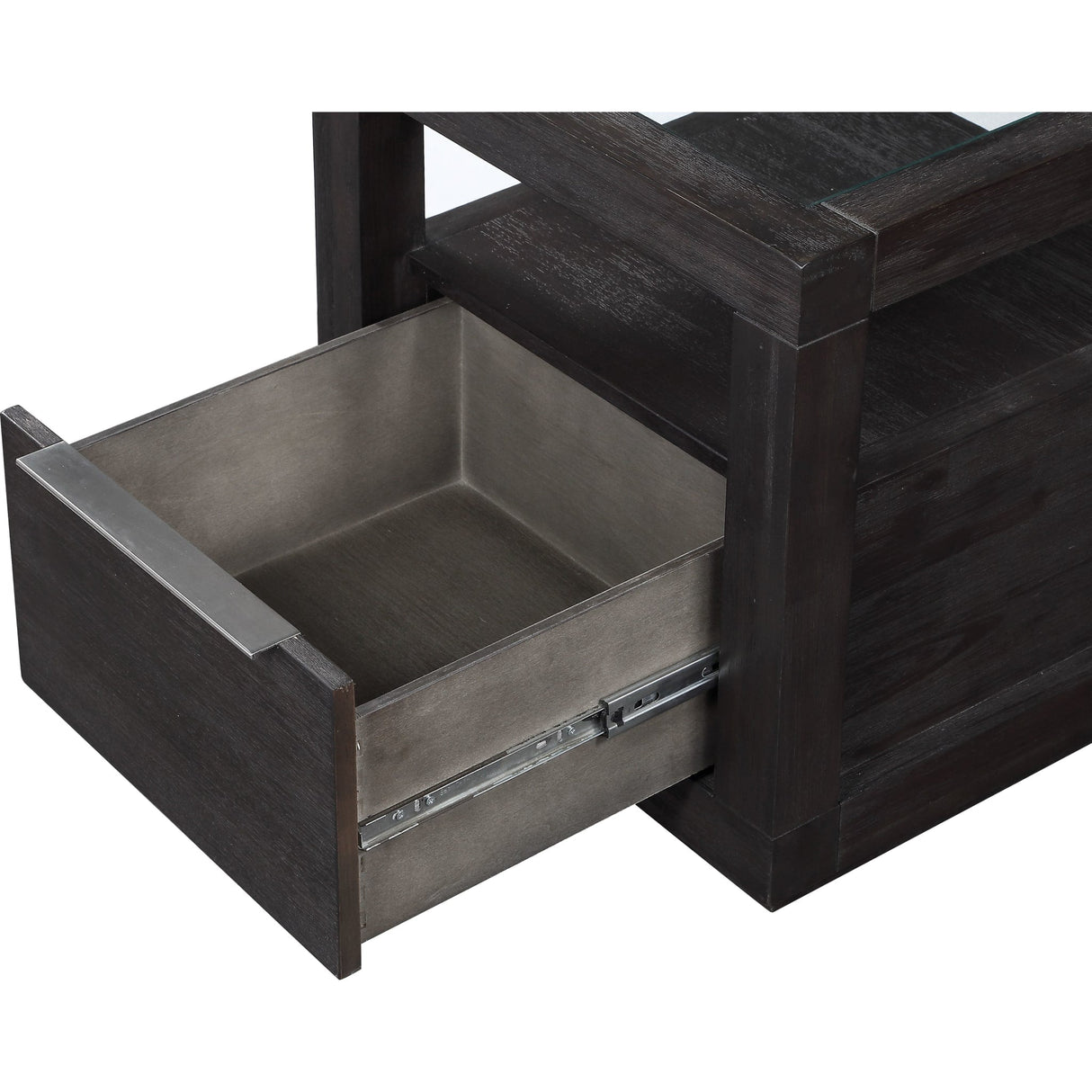 Oxford One Drawer End Table in Basalt Grey