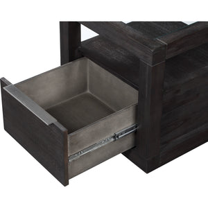 Oxford One Drawer End Table in Basalt Grey