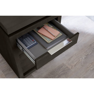 Oxford Single Pedestal Desk in Basalt Grey