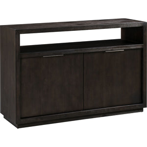 Oxford Solid Wood 54 inch Media Console in Basalt Grey