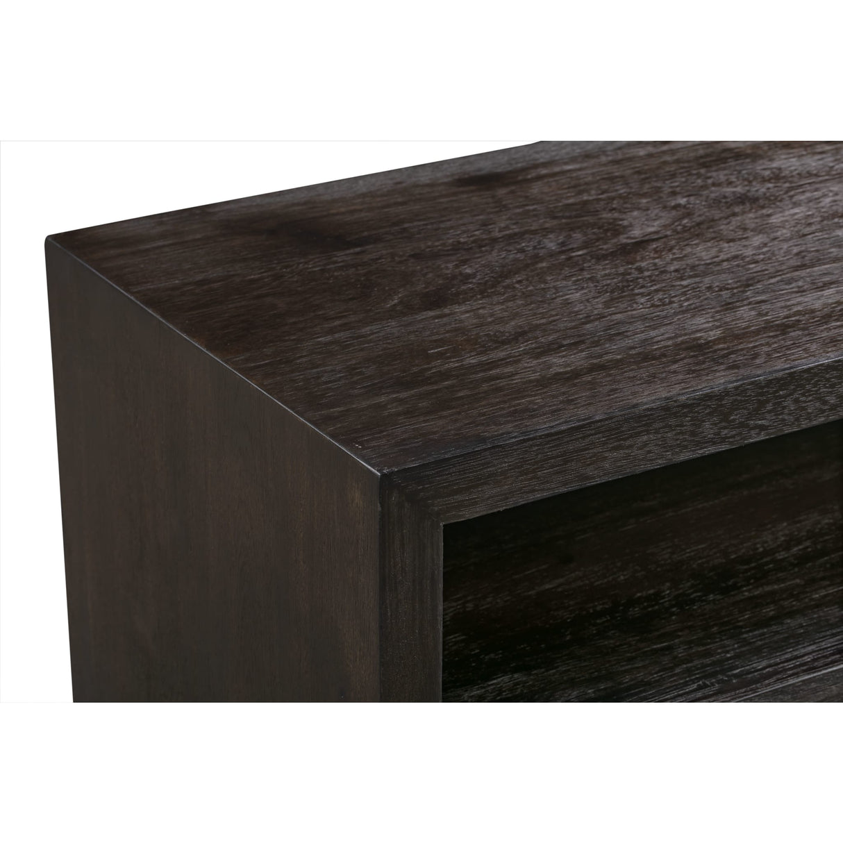 Oxford Solid Wood 54 inch Media Console in Basalt Grey