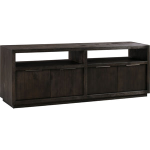Oxford Solid Wood 74 inch Media Console in Basalt Grey