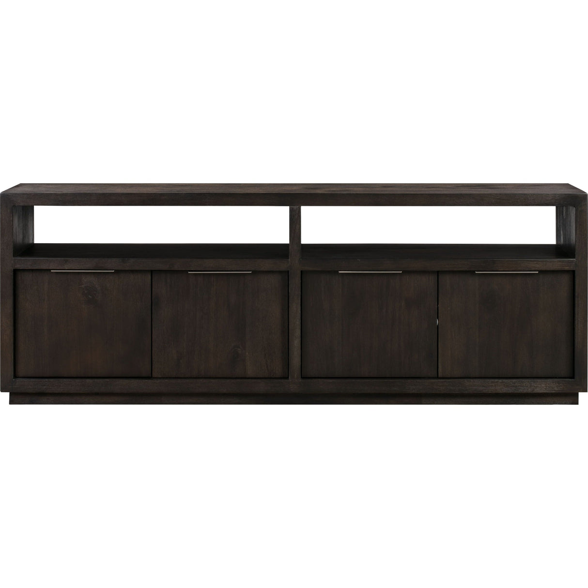 Oxford Solid Wood 74 inch Media Console in Basalt Grey