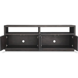 Oxford Solid Wood 74 inch Media Console in Basalt Grey