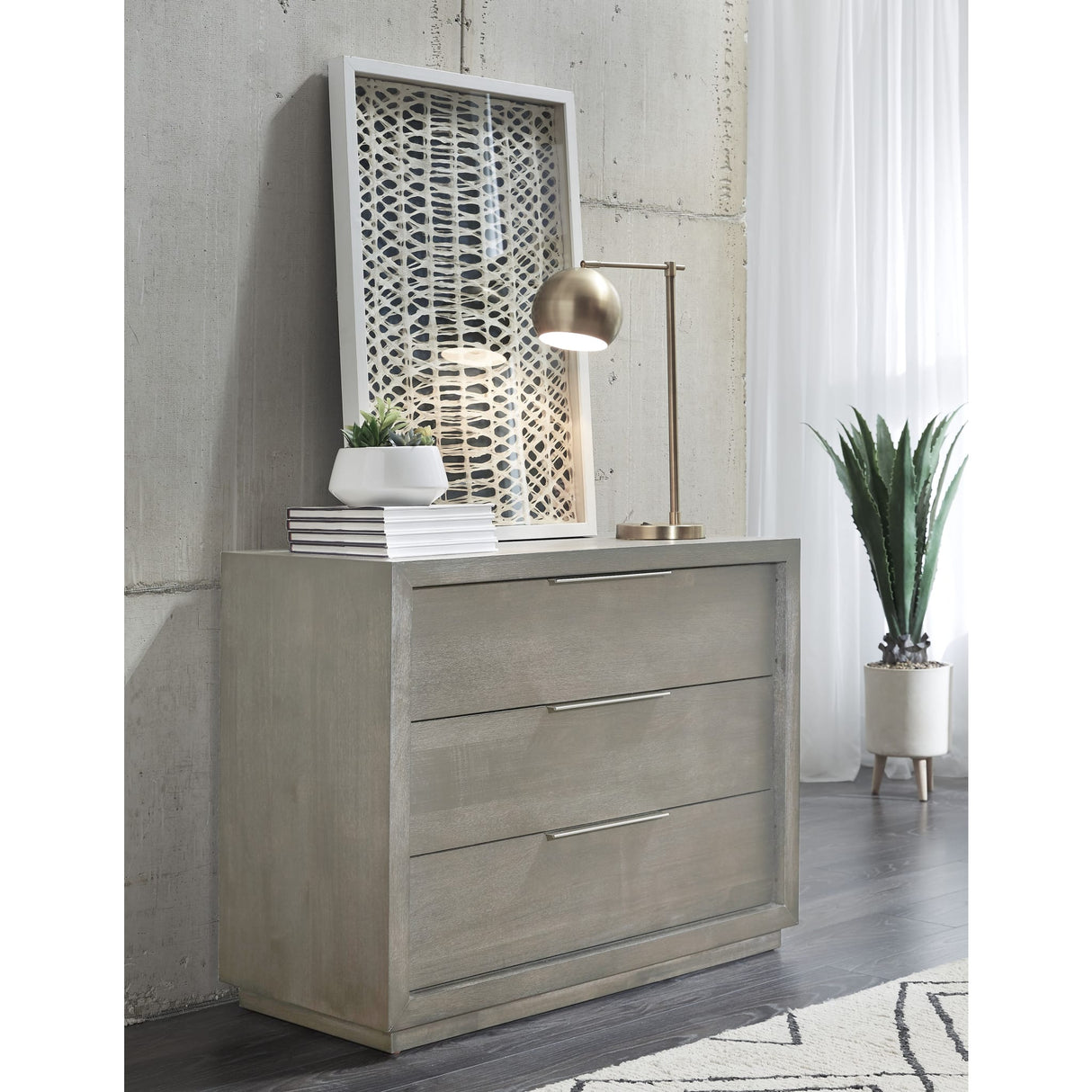 Oxford Three-Drawer Nightstand in Mineral (2024)