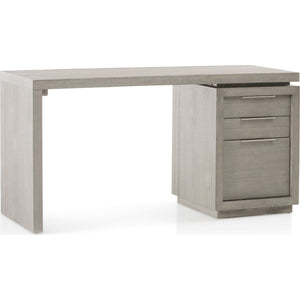 Oxford Three-Drawer Single Pedestal Desk in Mineral