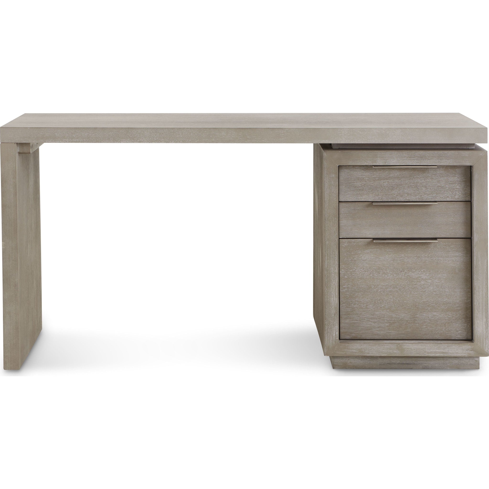 Oxford Three-Drawer Single Pedestal Desk in Mineral