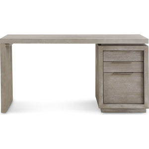 Oxford Three-Drawer Single Pedestal Desk in Mineral