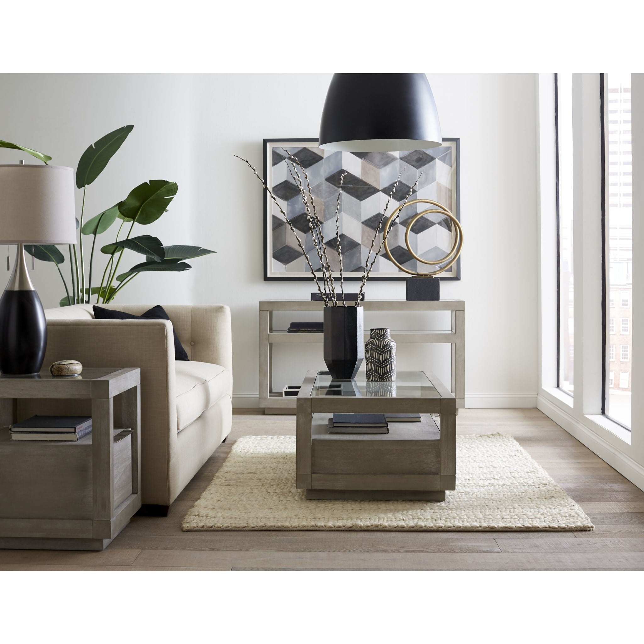 Oxford Two-Drawer Coffee Table in Mineral