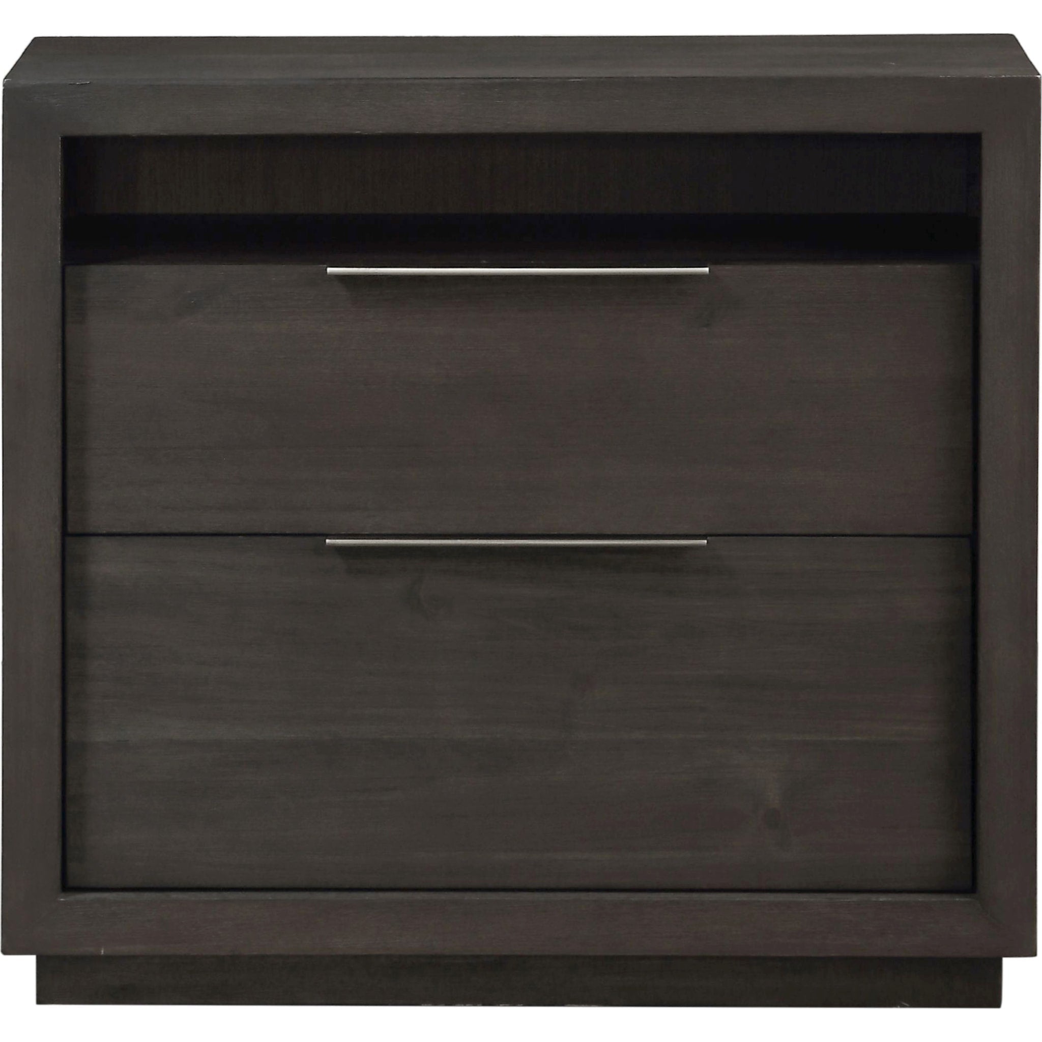 Oxford Two Drawer Nightstand in Basalt Grey