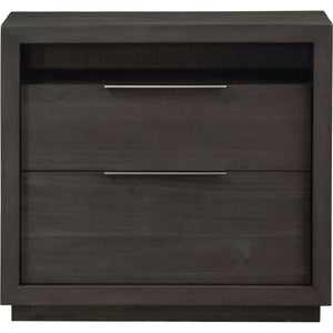 Oxford Two Drawer Nightstand in Basalt Grey