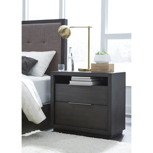 Oxford Two Drawer Nightstand in Basalt Grey