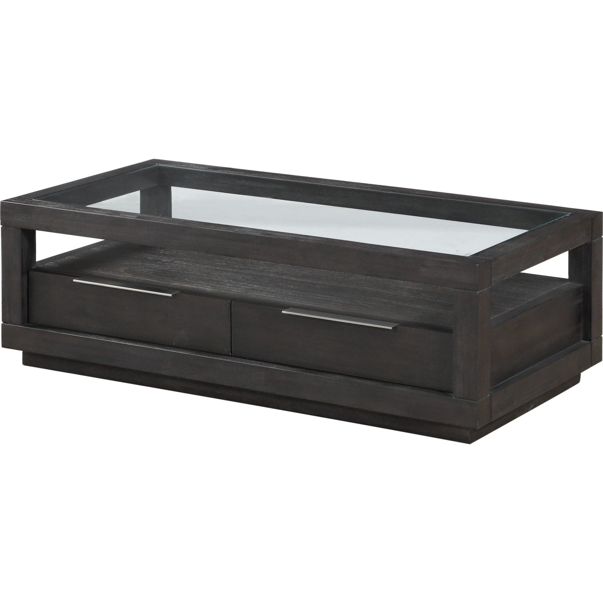 Oxford Two Drawer Rectangular Coffee Table in Basalt Grey