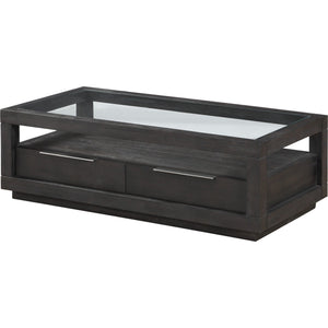 Oxford Two Drawer Rectangular Coffee Table in Basalt Grey