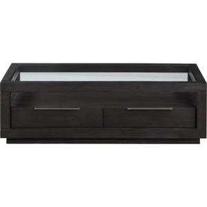 Oxford Two Drawer Rectangular Coffee Table in Basalt Grey