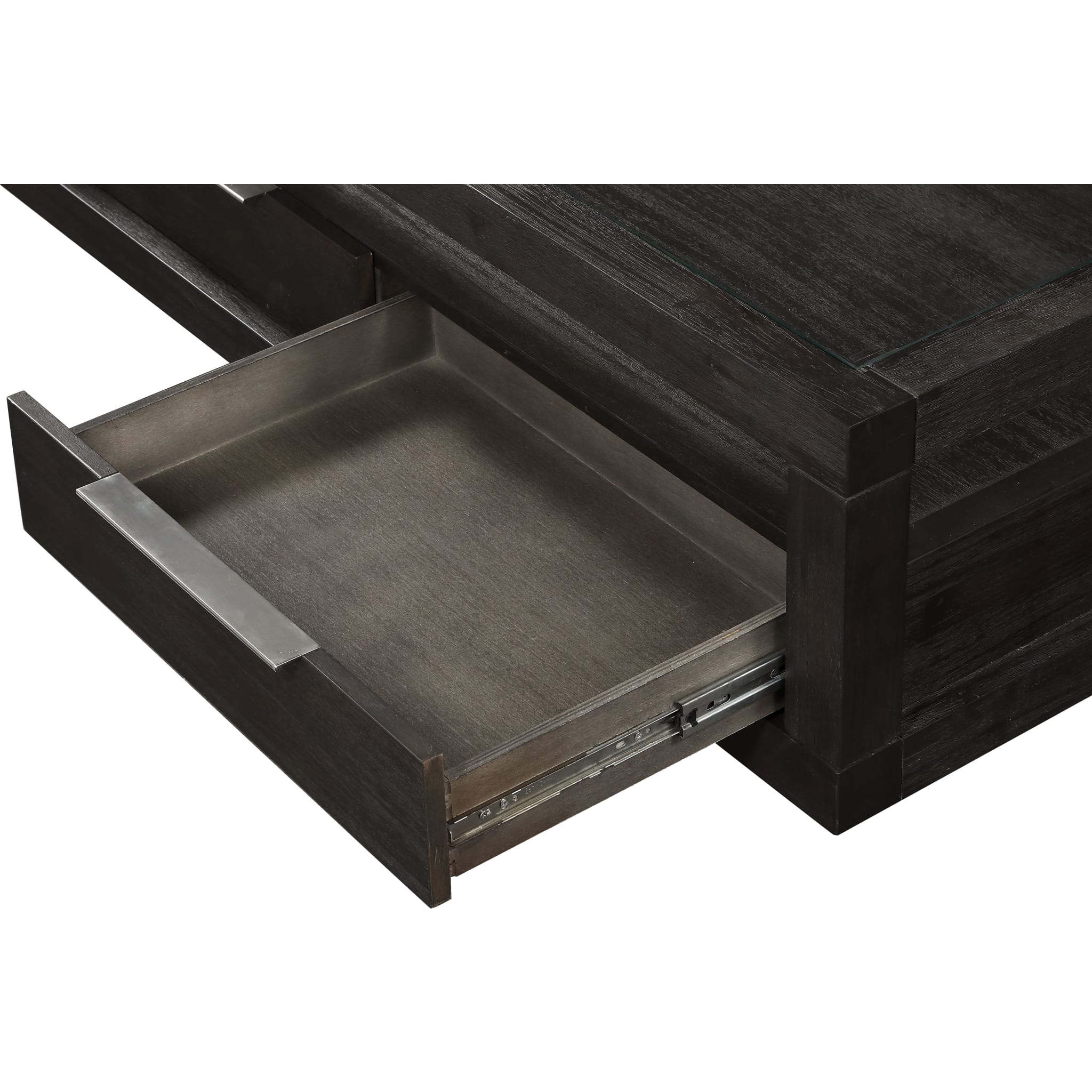 Oxford Two Drawer Rectangular Coffee Table in Basalt Grey