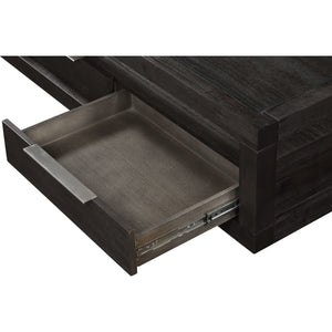 Oxford Two Drawer Rectangular Coffee Table in Basalt Grey