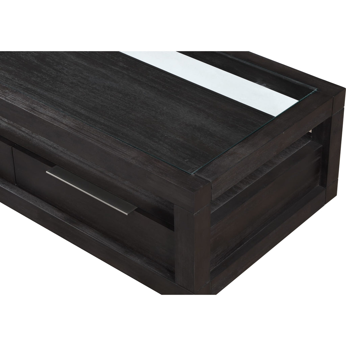 Oxford Two Drawer Rectangular Coffee Table in Basalt Grey