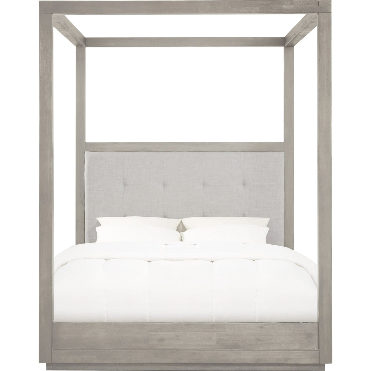 Oxford Upholstered Canopy Bed in Mineral