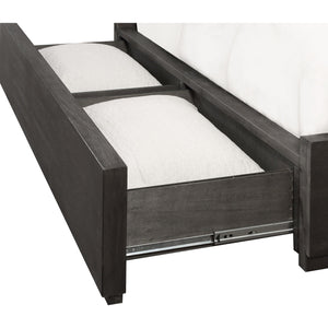 Oxford Upholstered Footboard Storage Bed in Dolphin