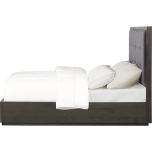 Oxford Upholstered Footboard Storage Bed in Dolphin