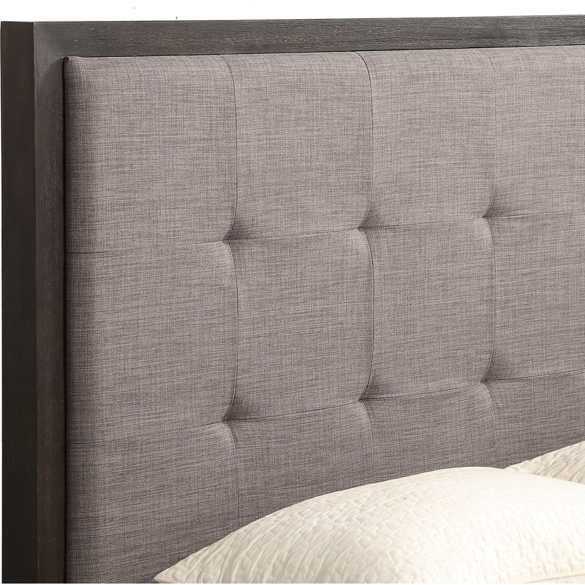 Oxford Upholstered Platform Bed in Dolphin