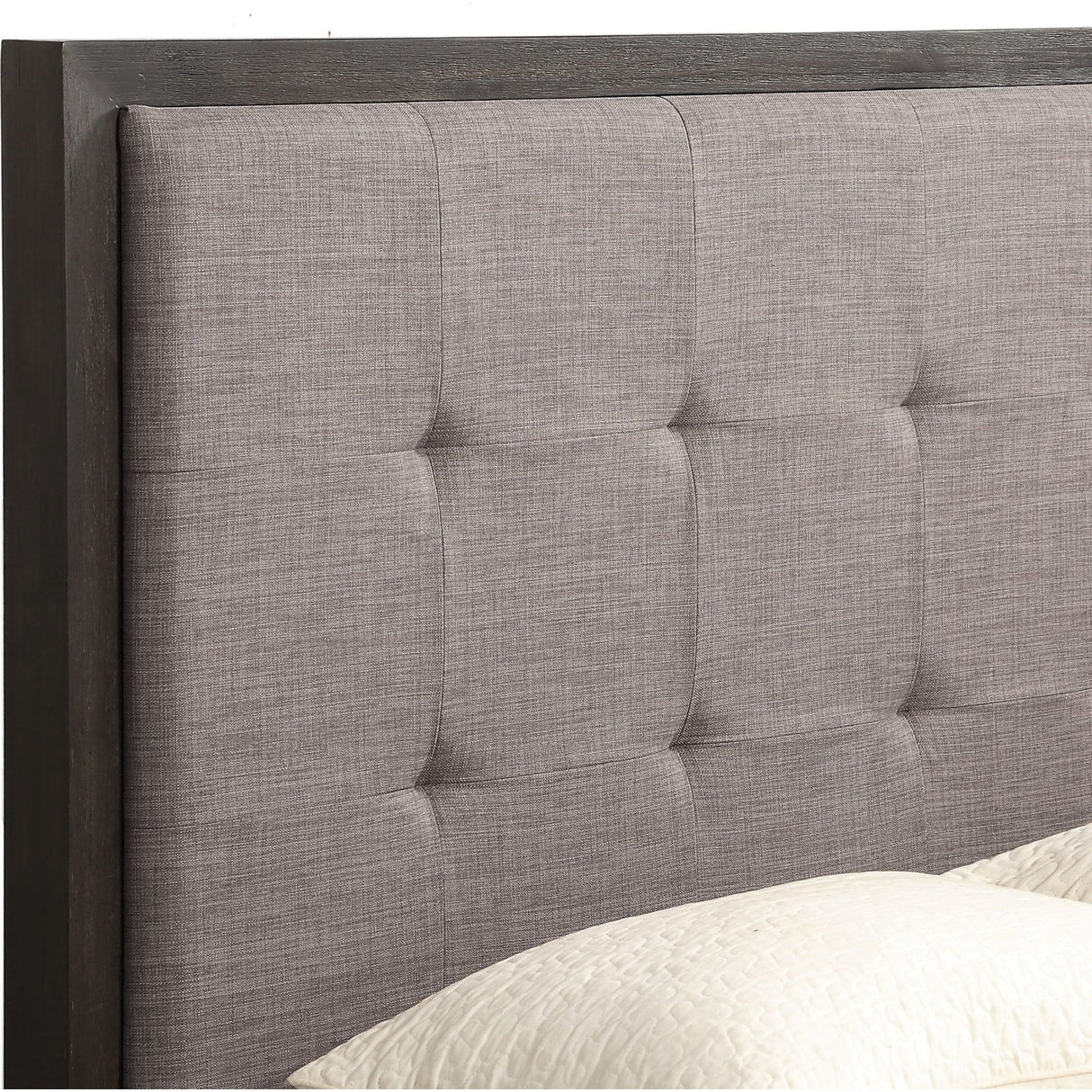 Oxford Upholstered Platform Bed in Dolphin