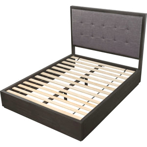 Oxford Upholstered Platform Bed in Dolphin