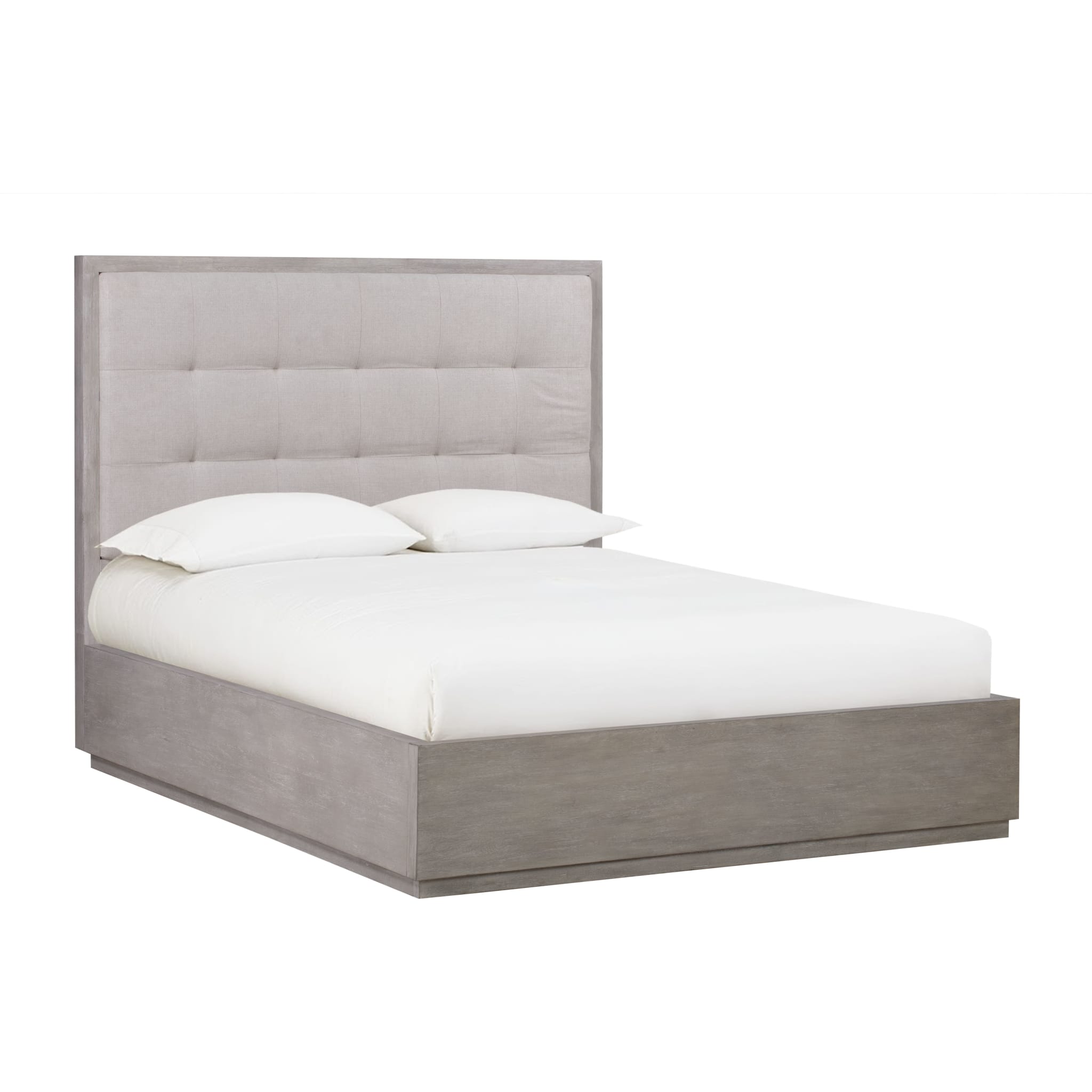 Oxford Upholstered Platform Bed in Mineral