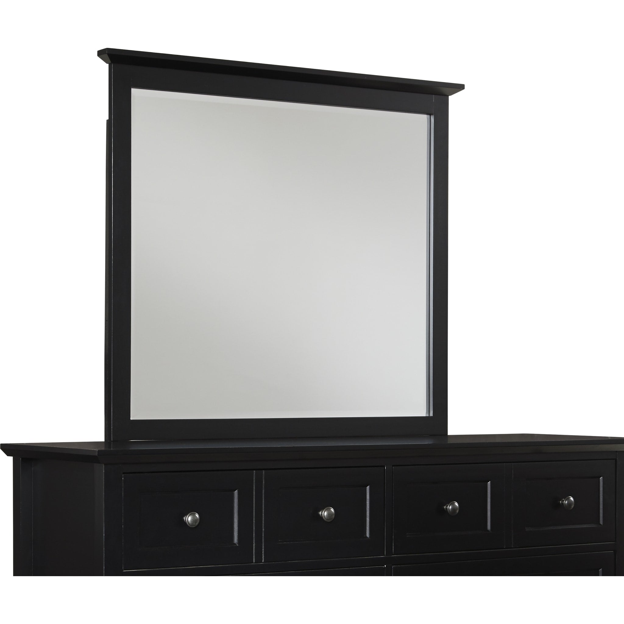 Paragon Beveled Glass Mirror in Black