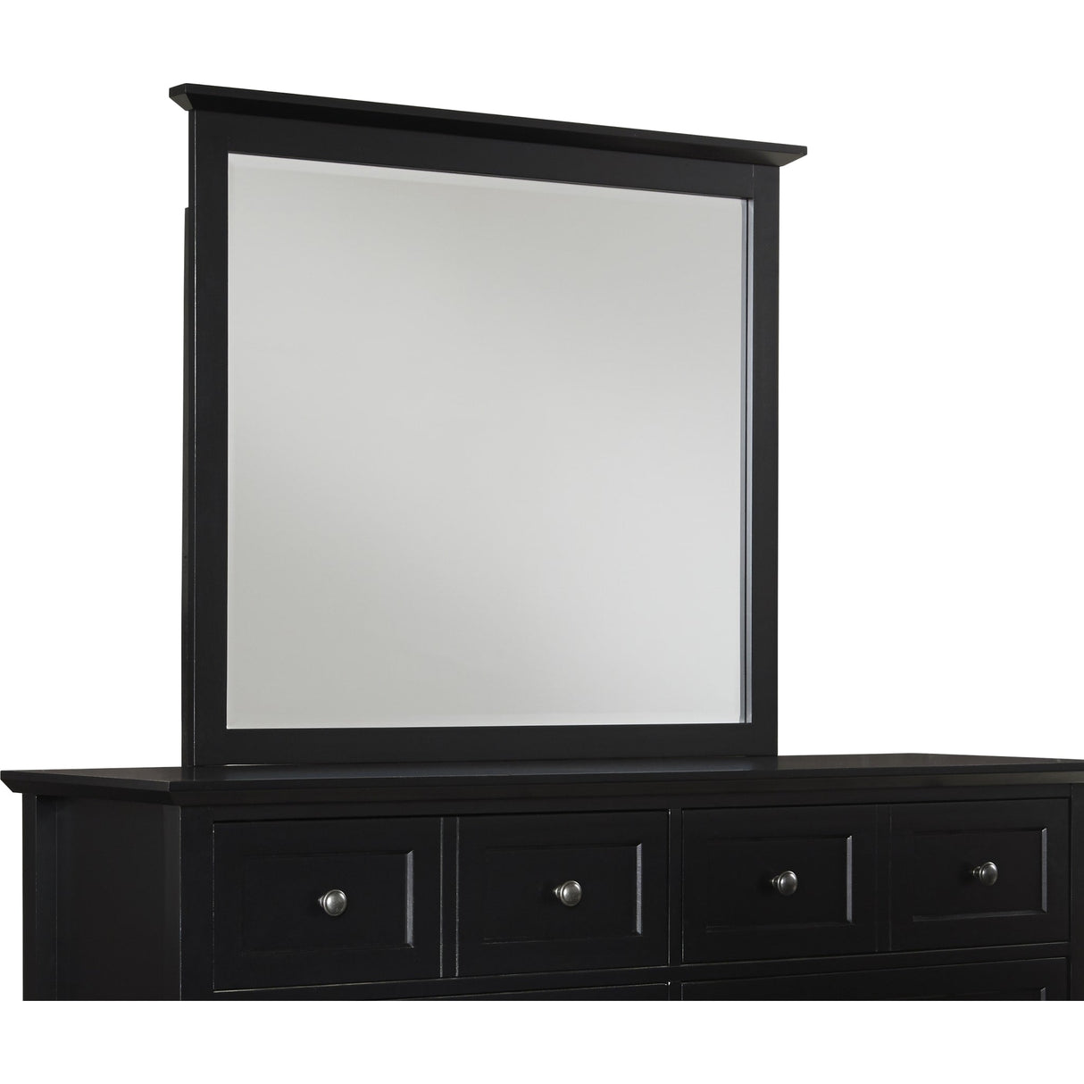 Paragon Beveled Glass Mirror in Black