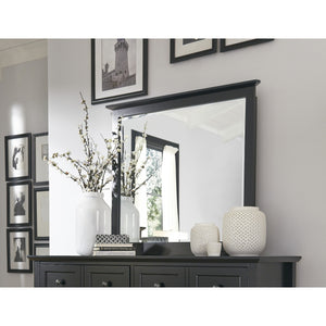 Paragon Beveled Glass Mirror in Black