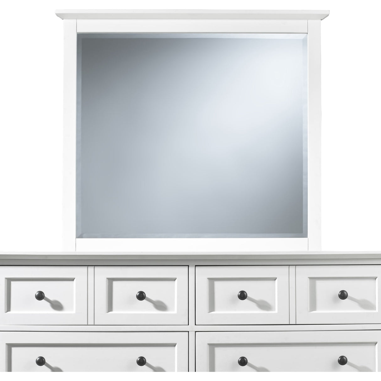 Paragon Beveled Glass Mirror in White