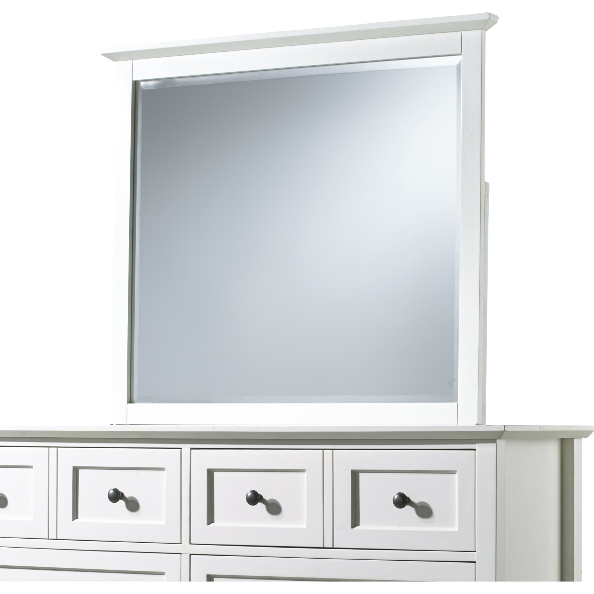 Paragon Beveled Glass Mirror in White