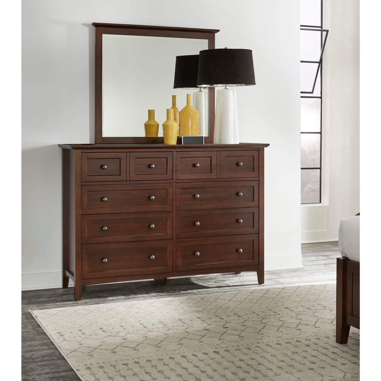 Paragon Eight Drawer Dresser in Truffle