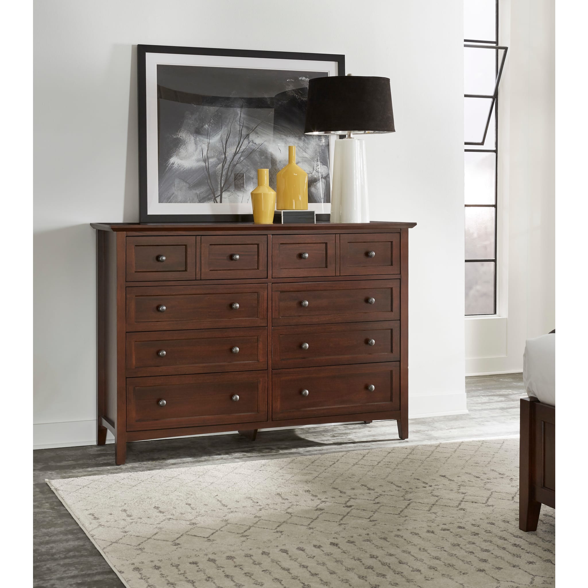 Paragon Eight Drawer Dresser in Truffle