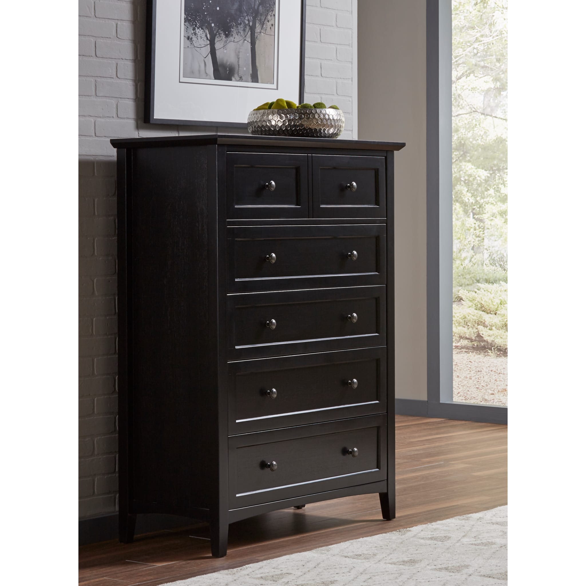 Paragon Five Drawer Chest in Black (2024)