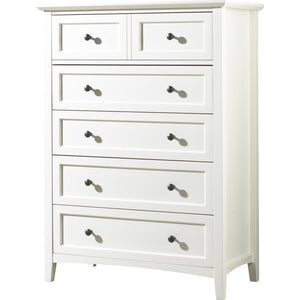 Paragon Five Drawer Chest in White (2024)