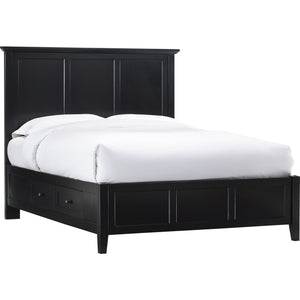 Paragon Four Drawer Wood Storage Bed in Black