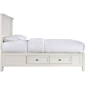 Paragon Four Drawer Wood Storage Bed in White