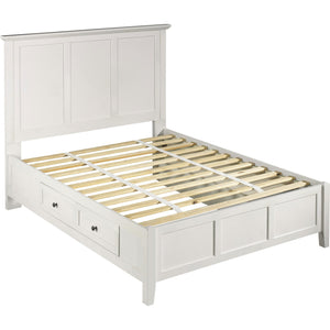Paragon Four Drawer Wood Storage Bed in White