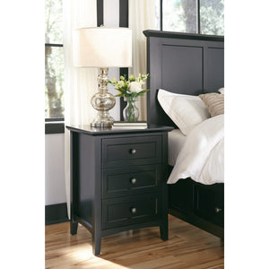 Paragon Three-Drawer Nightstand in Black