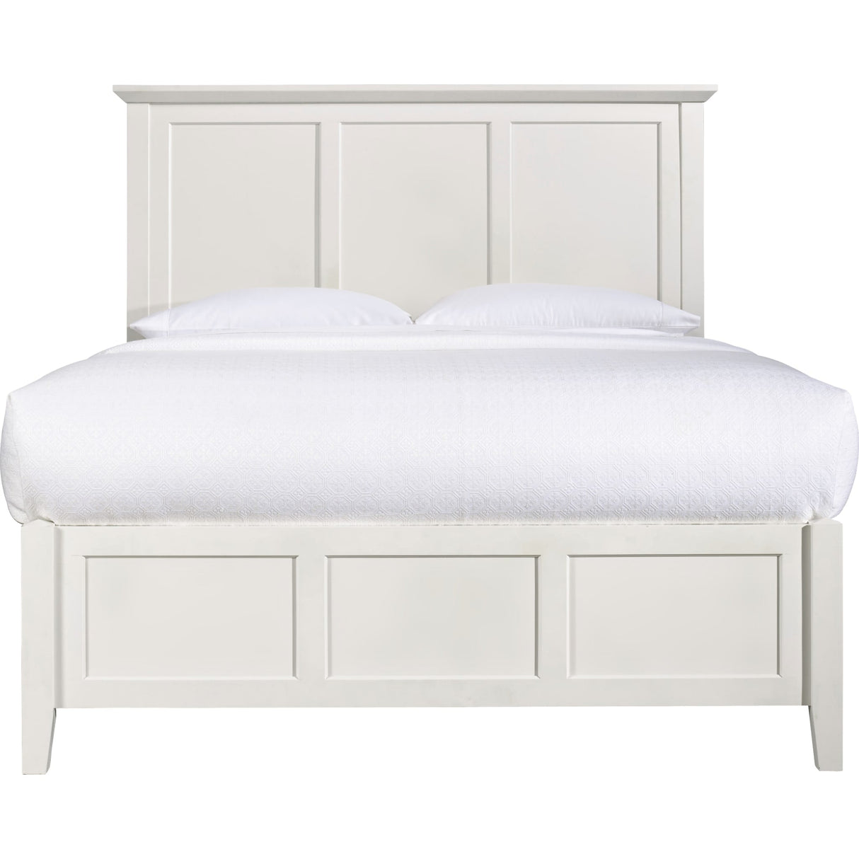 Paragon Wood Panel Bed in White