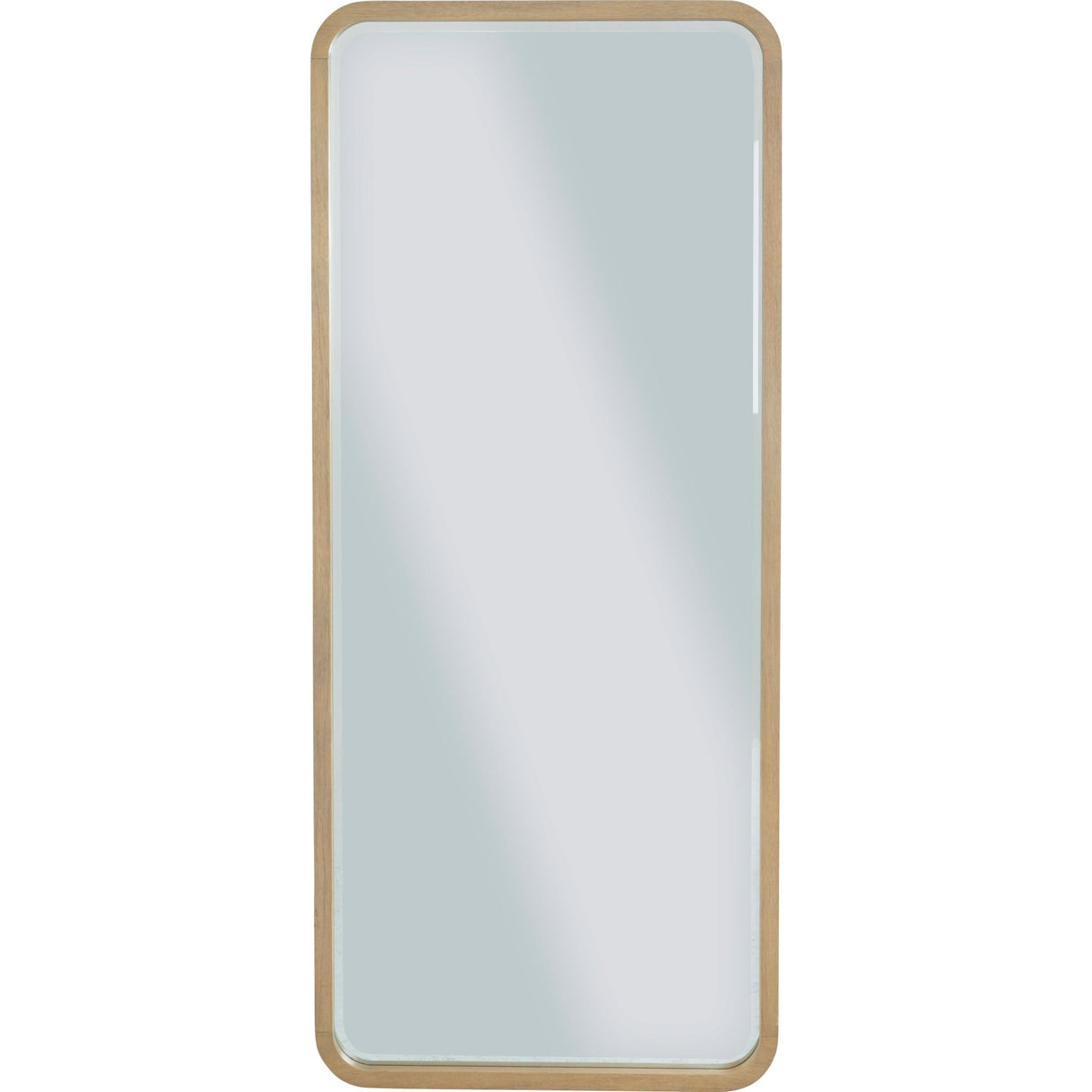 Penny Beveled Glass Floor Mirror in Buff Cream