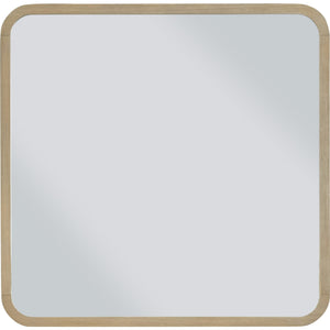 Penny Beveled Glass Wall or Dresser Mirror in Buff Cream