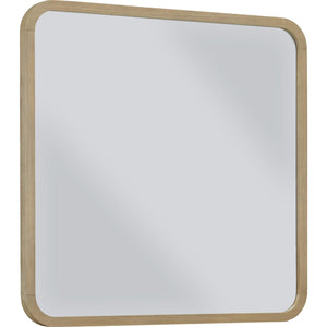 Penny Beveled Glass Wall or Dresser Mirror in Buff Cream